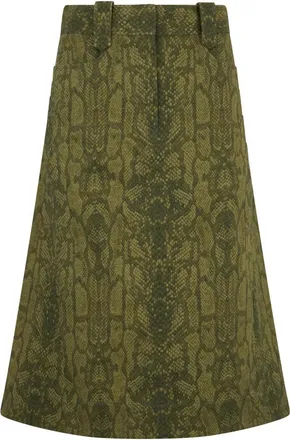 Alberta Ferretti Rokken, Dames, Groen, S, Katoen, Going to Trapeze
