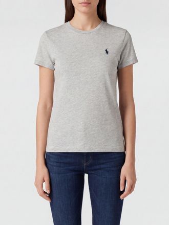 Polo Ralph Lauren T-shirt girocollo in cotone con logo Pony a contrasto