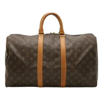 Louis Vuitton Pre-owned Weekend Bags, unisex, Brown, Size: ONE SIZE Pre-owned Canvas Weekend Bag