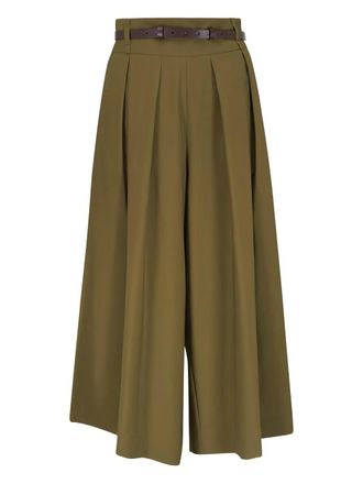 Odeeh pleated trousers - Green