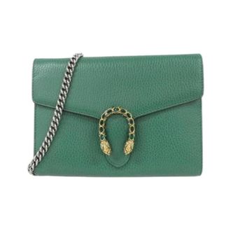 Gucci Pre-owned Cross Body Bags, female, Green, Size: ONE SIZE Pre-owned Dionysus Chain Wallet
