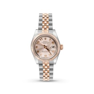Rolex Pre-owned Rolex Datejust Automatic Chronometer Rose Gold Dial Ladies Watch 179171 PAJ