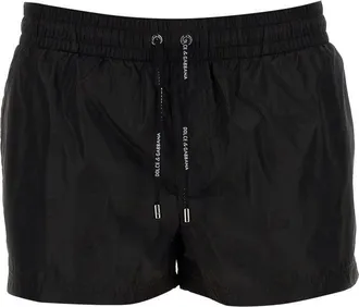 Dolce & Gabbana Polyester Swim Shorts - Black