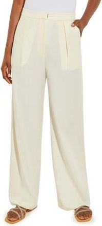 Misook Pleat Front Wide Leg Pants in White at Nordstrom Rack, Size X-Small