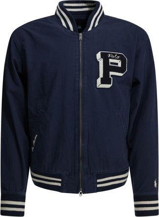 Polo Ralph Lauren Varsity Letterman Bomberjack - Heren - Bomber jackets - Blauw - XL - Katoen - Jassen