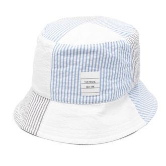 Thom Browne Stylish Bucket Hat for Summer Days - male - Thom Browne - Accessories - White - M - Accessories