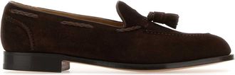 Edward Green Chocolate Suede Belgravia Loafers