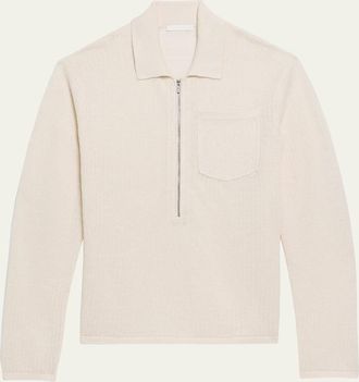 Helmut Lang Mens Fine-Gauge Knit Polo Shirt