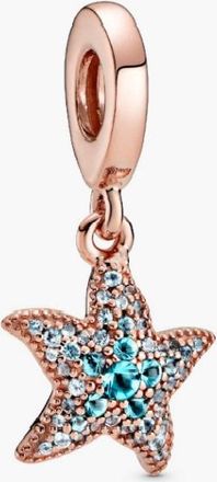 Pandora Starfish Rose Dangle With Icy Blue And Ice Green Crystal