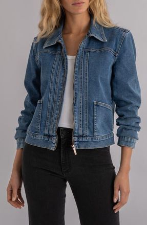 Kut from the Kloth Genevieve Zip Denim Jacket in Admiring at Nordstrom, Size X-Small