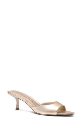 Stuart Weitzman Lexington Mule 50 in Light Gold at Nordstrom, Size 6.5
