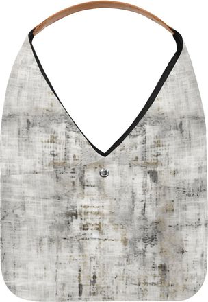 Generic White Vintage Mottled Texture Reusable Lightweight Grocery Bags - Foldable Into Compact Pouch, Washable & Sturdy, Multipurpose for Shopping and Travel