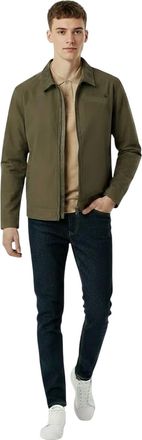 Jack Wills Heren-varsityjasje met kraag, effen (Olijf)
