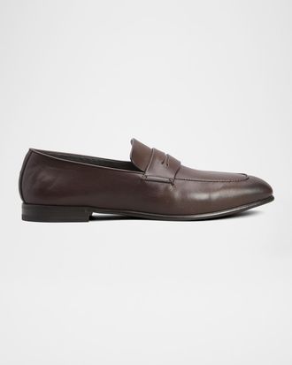 Ermenegildo Zegna Men & apos;s Lasola Leather Penny Loafers
