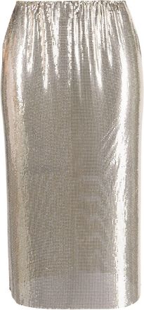 Sportmax elasticated-waist sequin midi skirt - women - Brass - 36 - Silver
