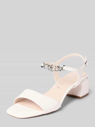 Tamaris Tamaris Sandalette aus Leder mit Blockabsatz in Weiss, Gr&ouml;&szlig;e 37