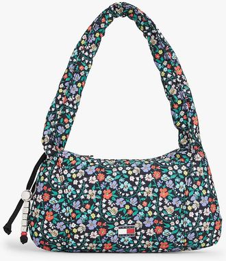 Tommy Hilfiger Womens Tommy Jeans Ruched Floral Shoulder Bag - Multi