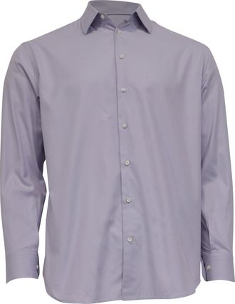 Armani Collezioni Button Down Shirt in Purple Cotton