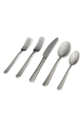 Fable Interiors Stainless Steel 20-Piece Flatware Place Setting in Matte Silver at Nordstrom