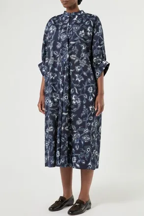 Marina Rinaldi Floral Print Maxi Dress in Navy at Nordstrom, Size 18W