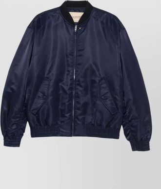 Valentino ribbed-cuff bomber jacket