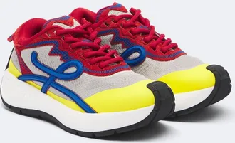 Loewe Pogo colorbocked mesh-trimmed sneakers