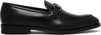 Ferragamo Loafer met Gancini-gesp - Heren - Loafers - Zwart - 40 EU - Leer - Schoenen