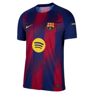 Nike Mens Barcelona Home Shirt 2025 2026 in Blue/Red - Size Small