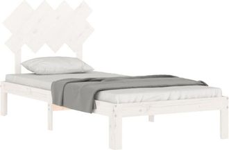 vidaXL Estructura De Cama Sin Colch&oacute;n Madera De Pino Blanca 90x200 Cm Vidaxl