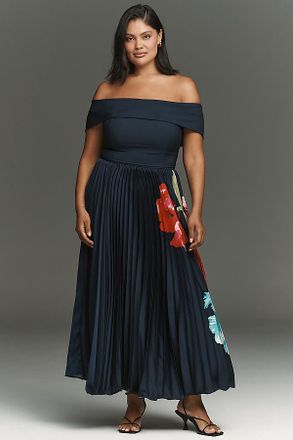 Hutch Off-The-Shoulder Twofer Midi Dress