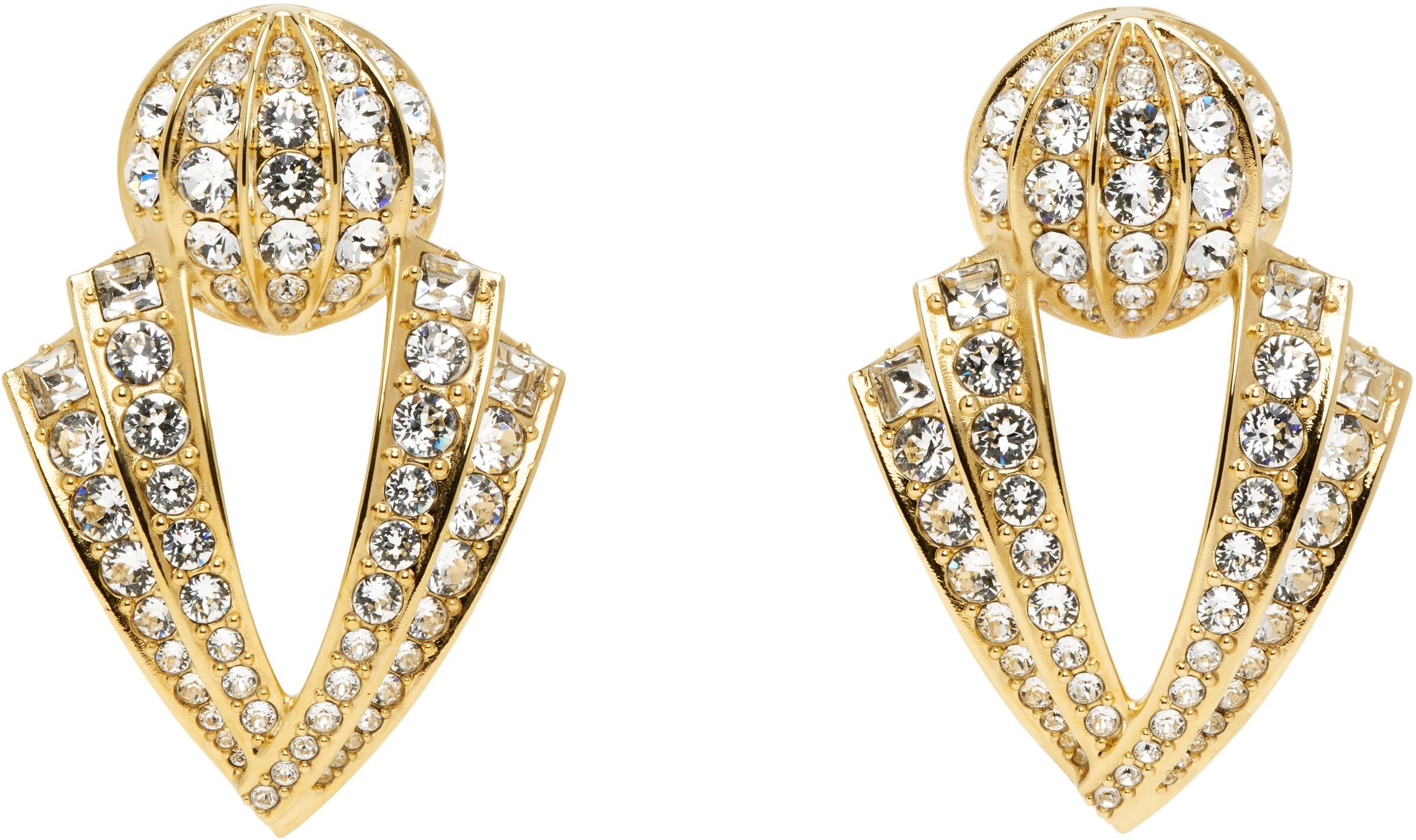 【関税＆送料込み】Valentino Garavani Coeur  Earrings Coeur Royal Earrings In Metal And Enamel for Woman in Gold