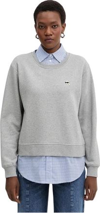 Karl Lagerfeld Ikon Sweatshirt - Dames - Sweatshirts - Grijs - L - Katoen - Hoodies & sweatvesten