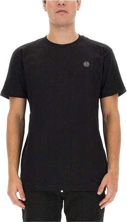 Philipp Plein T-shirt Glass Stampa All Over - Heren - T-shirts - Zwart - XL - Katoen - Tops