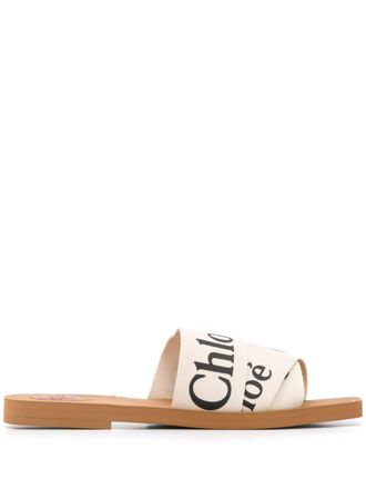 Chlo&eacute; Woody Flat Sandals-Donna