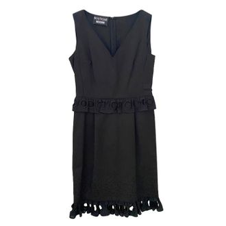 Moschino Boutique Moschino Black Sleeveless Broderie Waist Detail Dress Size S