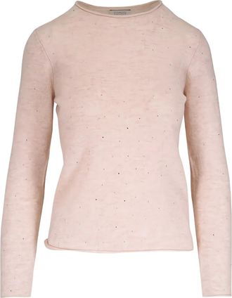 Kinross Cashmere Maglione girocollo - Rosa