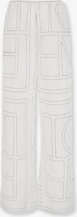 Toteme Pantaloni pigiama in misto cotone con stampa Monogram - TOTEME - gender_Woman