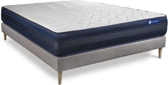 Actisom Somier Gris + Colch&oacute;n Con Muelles Y Viscoel&aacute;stica 180 X 210