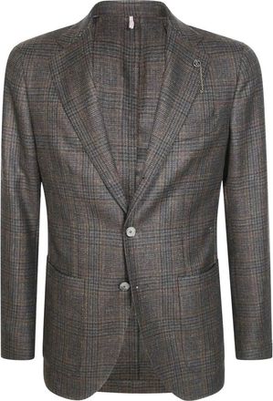 Santaniello Giacca Galles - Heren - Business blazers - Bruin - M - Wol - Kostuums