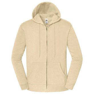Fruit Of The Loom Fruit of the Loom Heren Iconic Premium Sweat Jacket met capuchon (Woestijnzand)