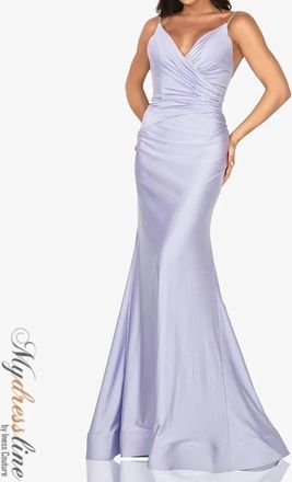 Terani Couture Train Trails Mermaid Dress In Lavendar