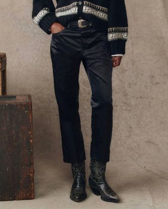 The Great. Satin Wayne Pants In Black
