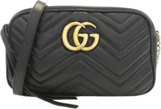 Gucci Pre-owned Vintage Shoulder Bag - Dames - Vintage Schoudertas - Zwart - ONE Size - Leer - Vintage
