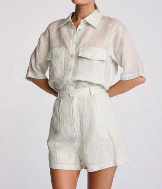 Sundays Crosby Shirt In Seafoam Stripe