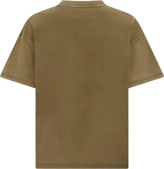 Represent Embroidered Logo Cotton T-Shirt - Khaki