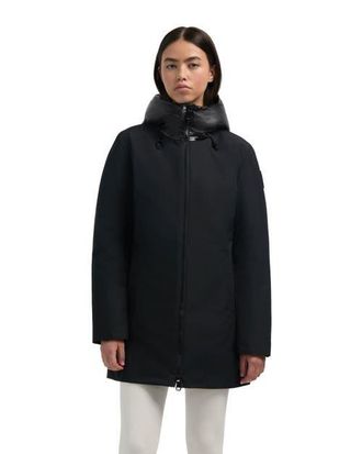 Pajar Nova Mixed Media 3-in-1 Coat with Fixed Hood in Black at Nordstrom, Size Xx-Large