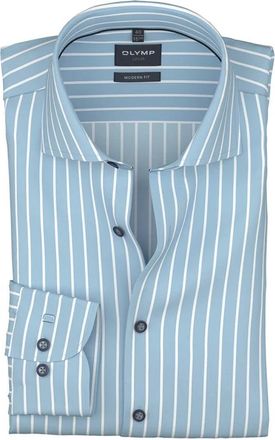Olymp Olymp, Heren, Overhemden, Blauw, Maat: 3XL