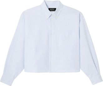 A.P.C. Light Blue Regular Stripes Shirt
