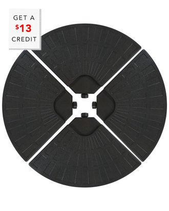 Sunnydaze Heavy-Duty Cantilever Offset Patio Umbrella Base Plate 4 Pk With $13 Credit