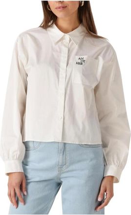 Another Label Overhemden, Dames, Wit, XL, Katoen, Diega Shirt L/S